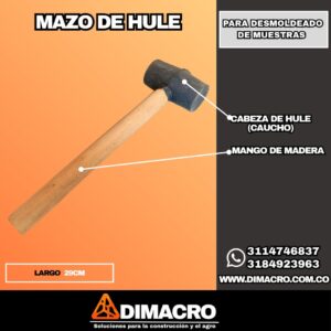 Mazo de compactación para toma de muestras