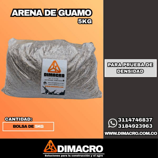 Arena de guamo para prueba de densidad 5kg