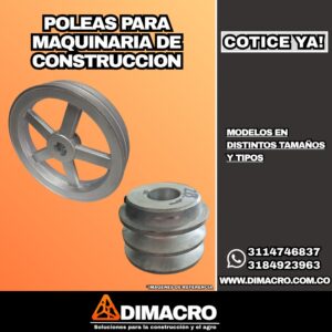 polea para maquinaria de construccion