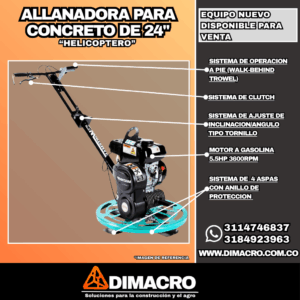 Allanadora o Helicóptero para Concreto 24"