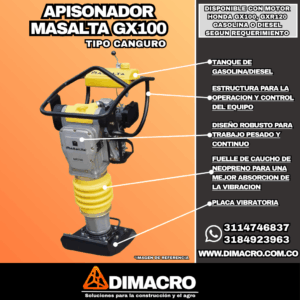 Apisonador MASALTA GX100 Tipo Canguro