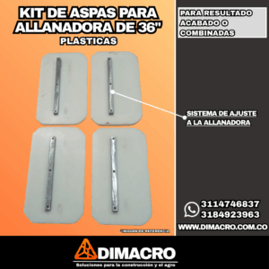 Kit (4) Aspas para Allanadora de 36" Plasticas