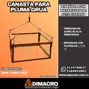 canasta para pluma grua