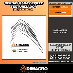 Paquete de 10 Cerdas para cepillo texturizador