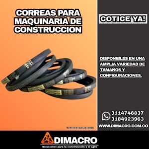 Correas para maquinaria de construcción