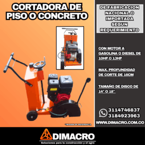 cortadora de piso o concreto