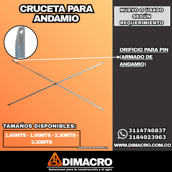 cruceta para andamio dimacro