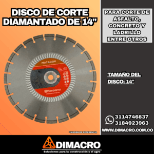 Disco de Corte Diamantado 14"