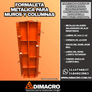 formaleta metalica para muros y columnas