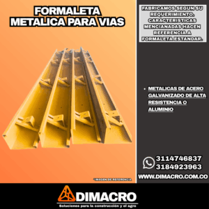 formaleta metalica para vias