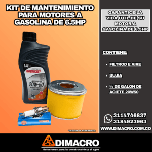 kit mantenimiento motor gasolina 6.5hp