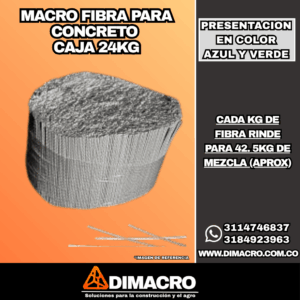 Macro Fibra para concreto 24kg