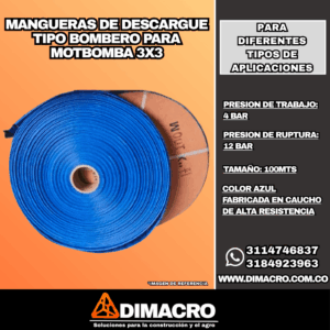manguera de descargue 3x3