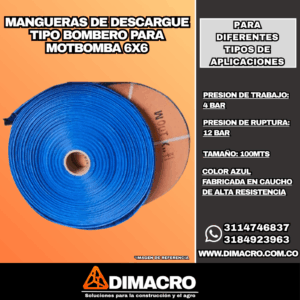 manguera de descargue 6x6