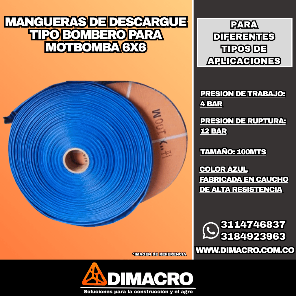 manguera de descargue 6x6