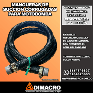 manguera de succión motobomba