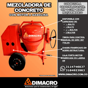 Mezcladora para Concreto Gasolina