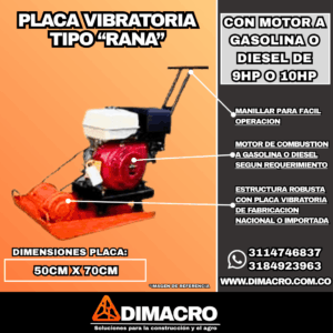 Placa Vibratoria Tipo Rana