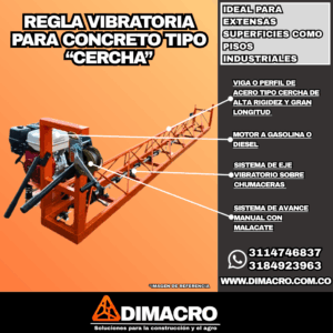 Regla vibratoria para concreto Tipo Cercha