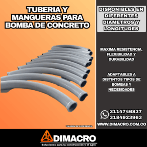 Tubería y mangueras para bomba de concreto