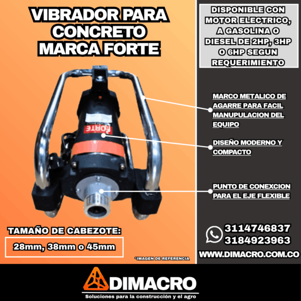 Vibradores para Concreto marca forte