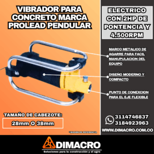 Vibradores para Concreto marca Prolead Pendular