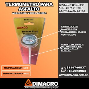 termómetro para asfalto