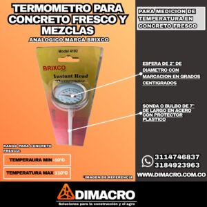 termometro para concreto fresco