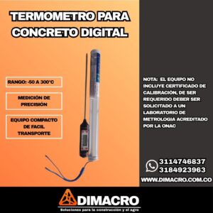 Termómetro para concreto Digital